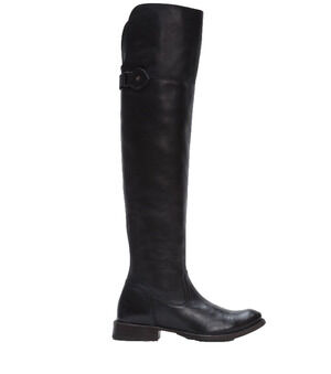 FRYE Shirley OTK Over The Knee Boots Riding Boots Black Leather Tall Pullover 6